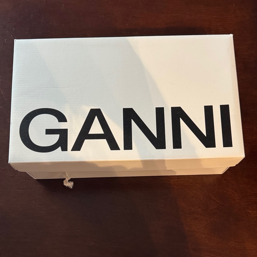 Ganni White Box with Black Logo